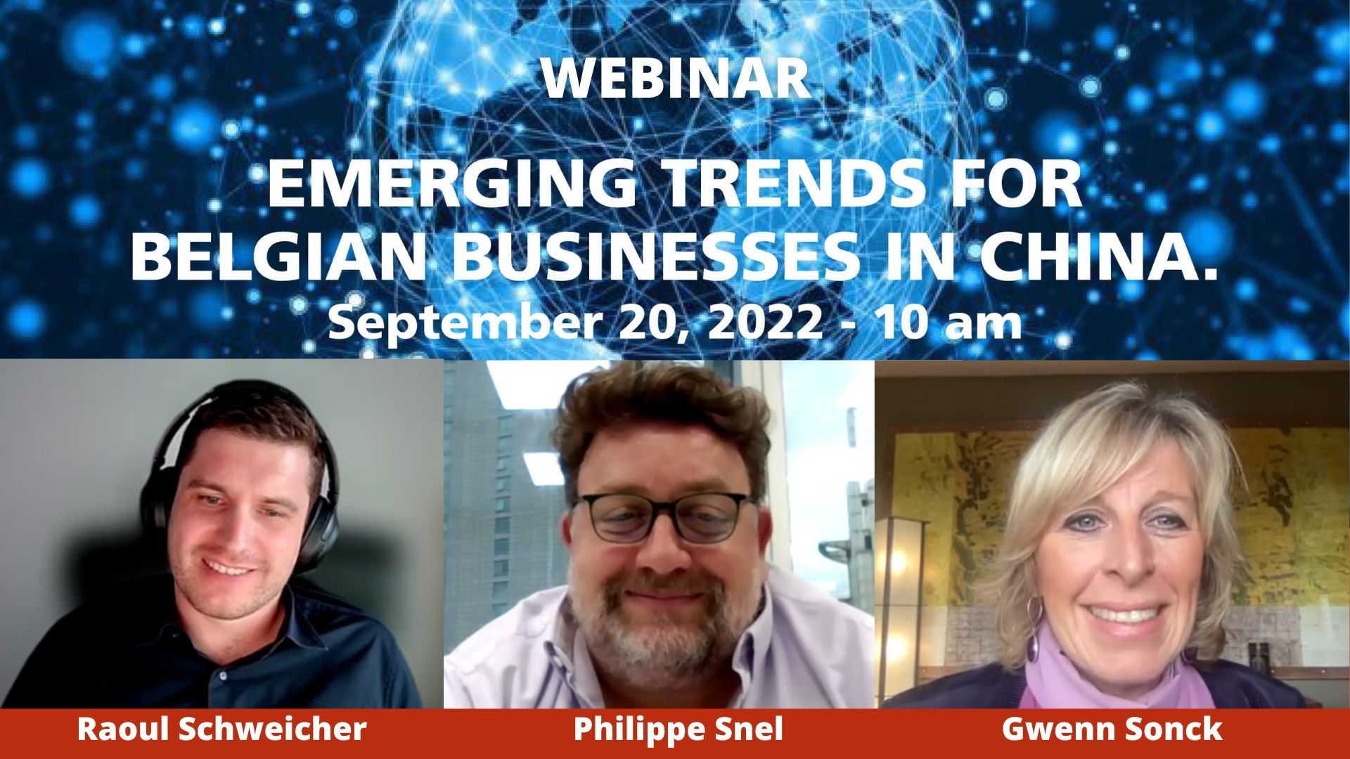 Webinar: “Emerging trends for Belgian businesses in China” - September 20, 2022