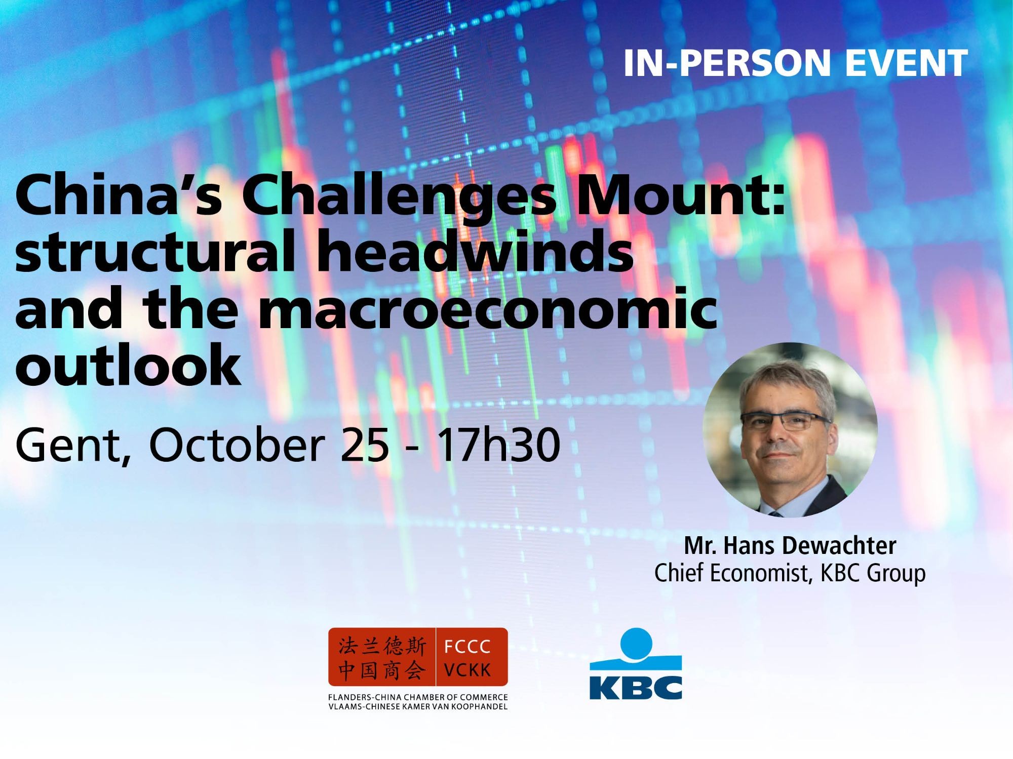 In-person event: China’s Challenges Mount: structural headwinds and the macroeconomic outlook - October 25 - 17h30 - Gent