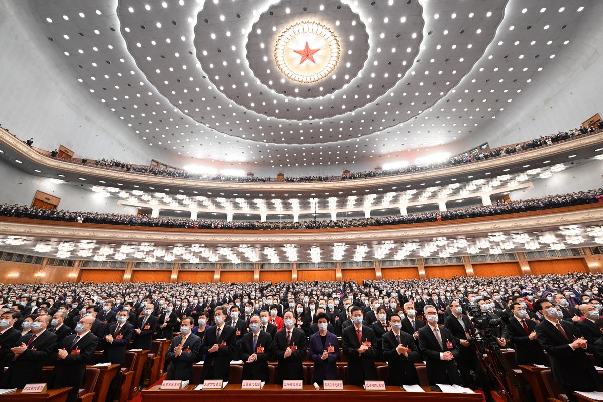 GDP growth target set at “around 5%” as Premier Li Keqiang delivers annual government work report at NPC