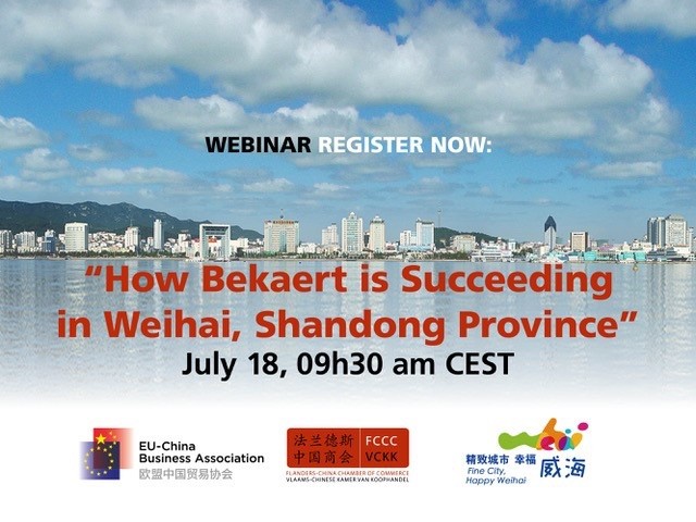Webinar: “How Bekaert is Succeeding in Weihai, Shandong Province” - 18 July 2023, 09h30 CEST