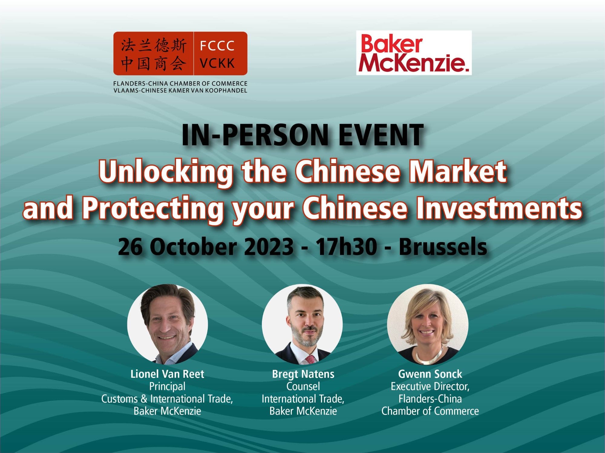 In-person event: Unlocking the Chinese Market and Protecting your Chinese Investments - 26 October 2023 - 17h30 - Brussels