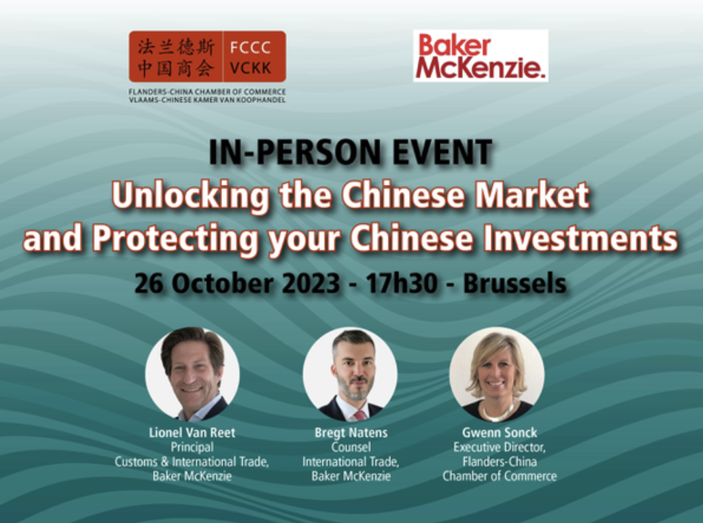 In-person event: Unlocking the Chinese Market and Protecting your Chinese Investments – 26 October 2023 – 17h30 – Brussels