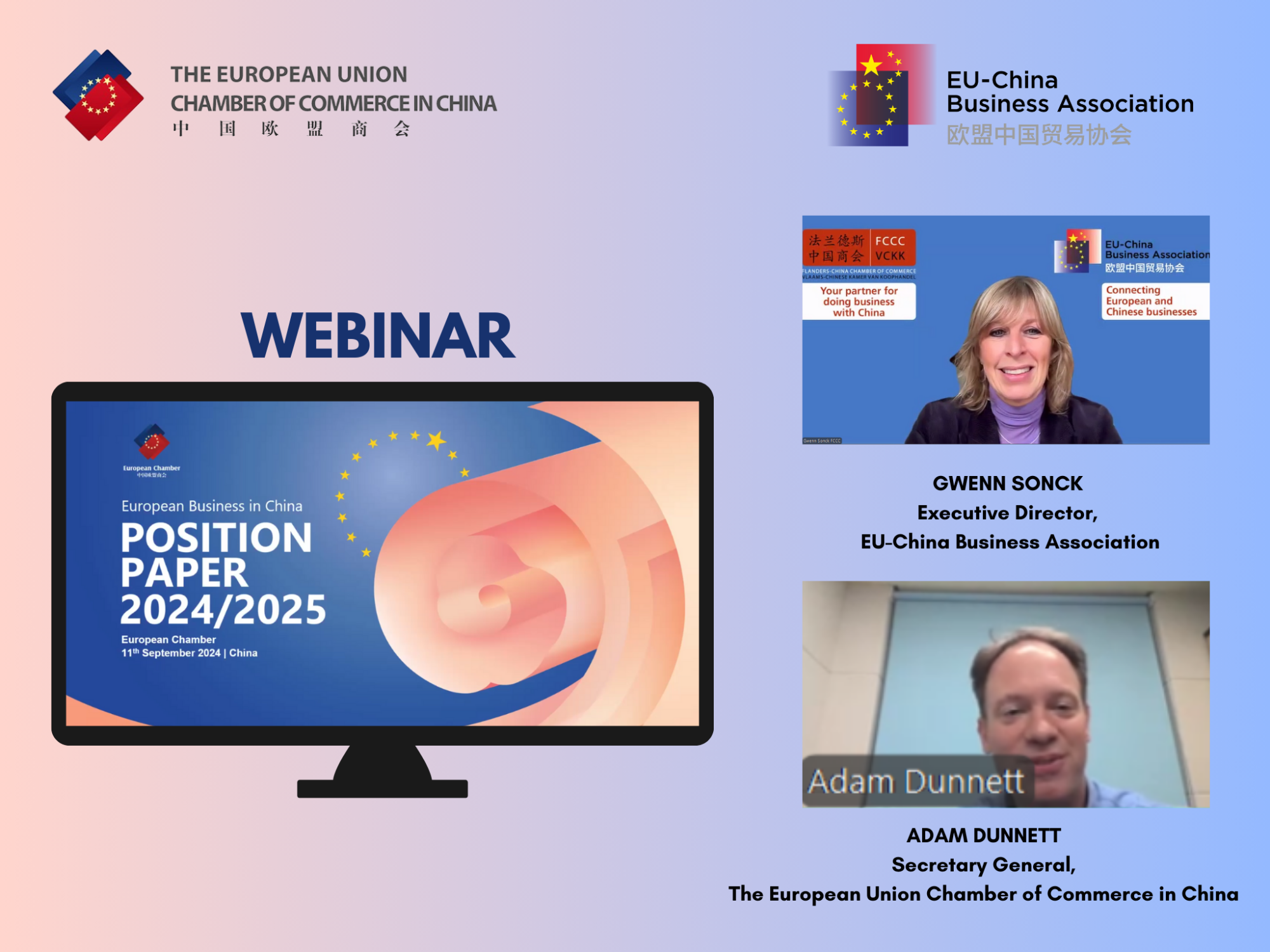 Webinar: European Business in China: Position Paper 2024/2025 - 17 October 2024 – 11 am CET