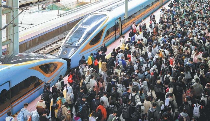 China's rail network continues to break records