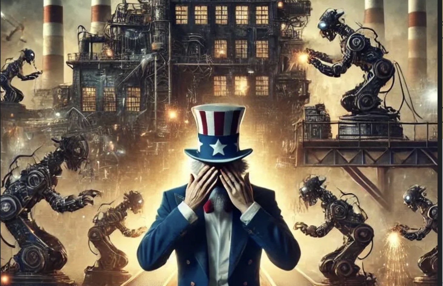 Use of robots in manufacturing to allow for massive expansion of production
