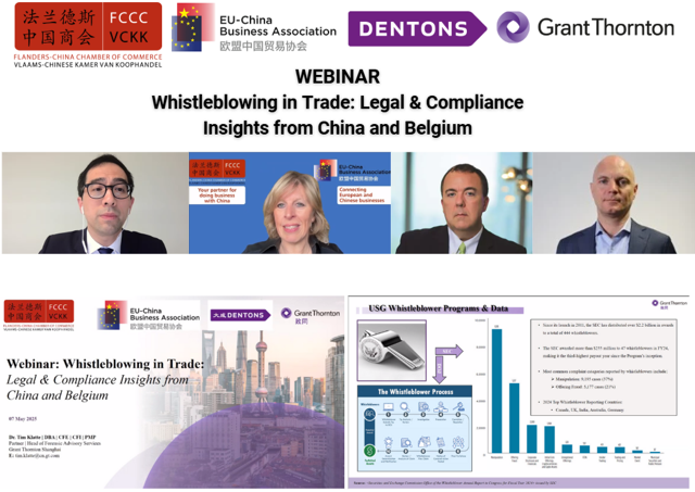 Webinar: Whistleblowing in Trade: Legal & Compliance Insights from China and Belgium – 7 May 2025
