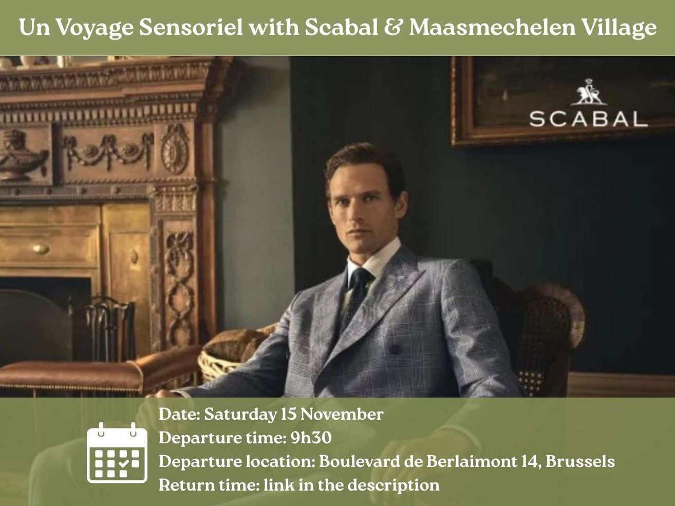 Un Voyage Sensoriel with Scabal & Maasmechelen Village - 15 November 2025, 9h30 – Departure from Brussels