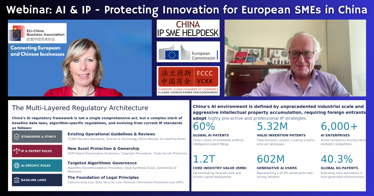 Webinar: AI & IP: Protecting Innovation for European SMEs in China – 27 May 2026