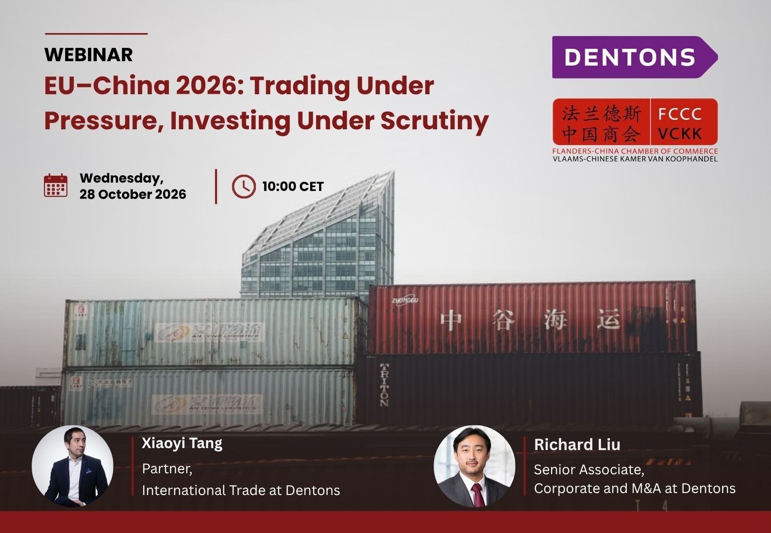 Webinar | EU–China 2026: Trading Under Pressure, Investing Under Scrutiny | 28 October, 10:00 CET