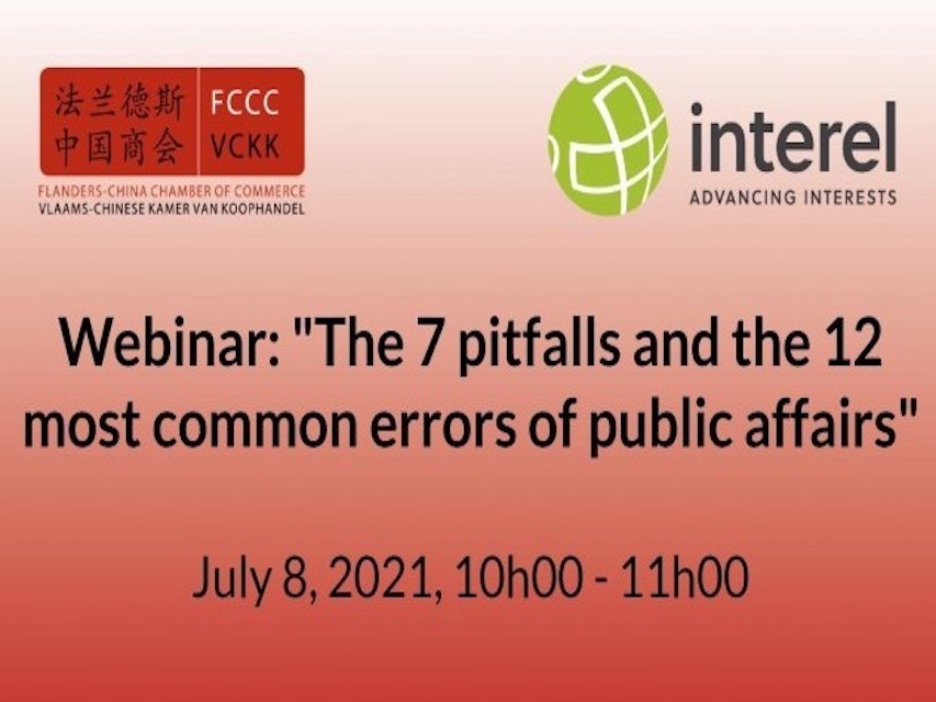 Webinar: “The 7 pitfalls and the 12 most common errors of public affairs” July 8, 2021, 10h00 - 11h00