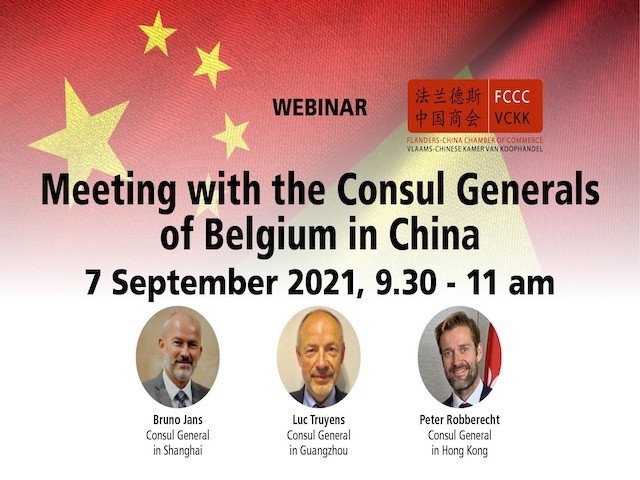 Webinar: Meeting with the Consul Generals of Belgium in China – September 7, 2021