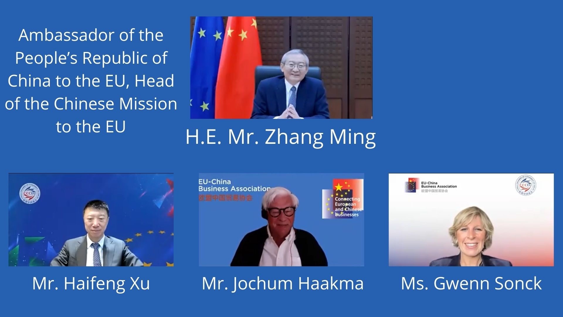 Exclusive webinar with His Excellency Mr Zhang Ming, Ambassador of the People's Republic of China to the EU, Head of the Chinese Mission to the EU – 7 December 2021