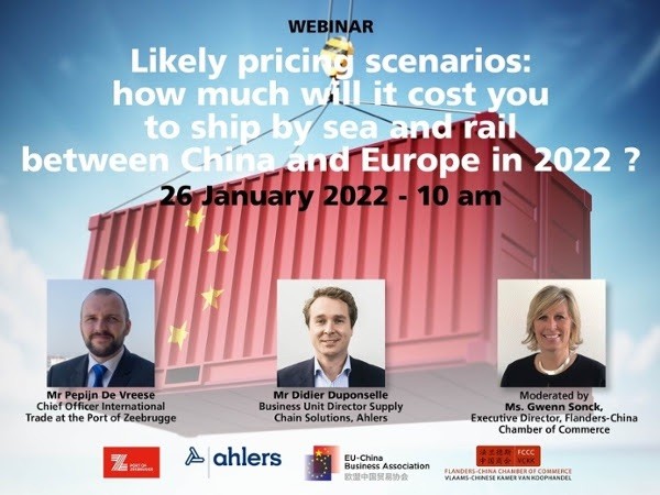 Webinar: Likely pricing scenarios: how much will it cost you to ship by sea and rail between China and Europe in 2022? –  26 January 2022 – 10 am
